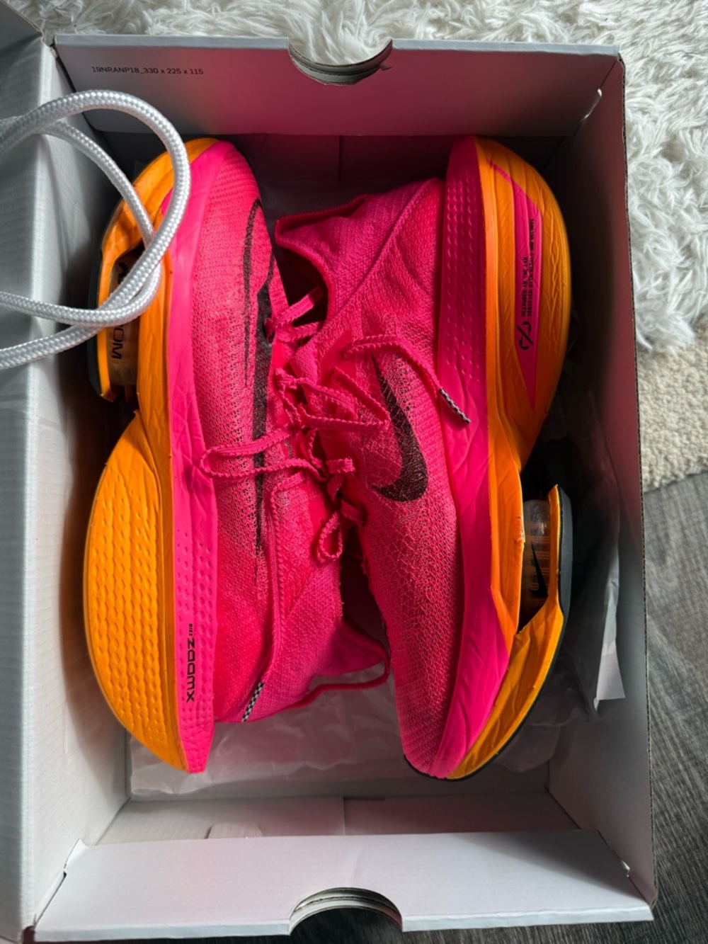 Nike Hot Pink and Orange ZoomX Racing Shoes